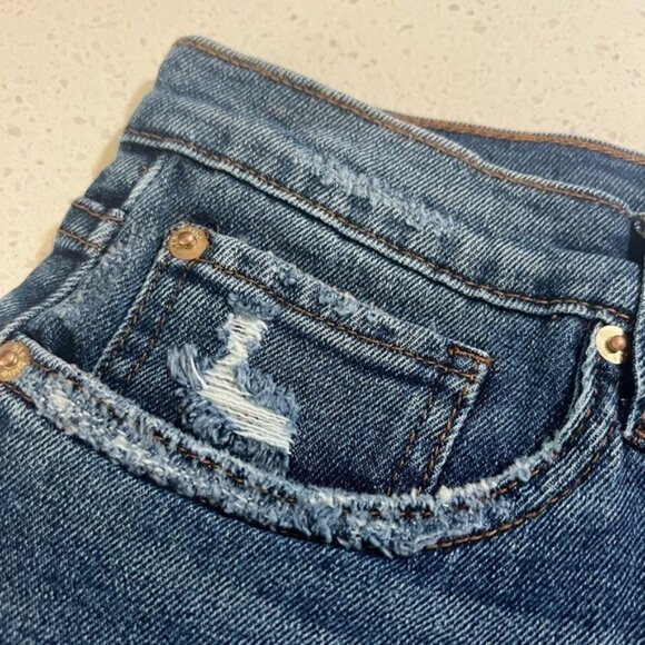 STS Blue Layne High Rise Cut Off Fray Hem Denim 2.5” inseam Jean Shorts NEW - Picture 3 of 13
